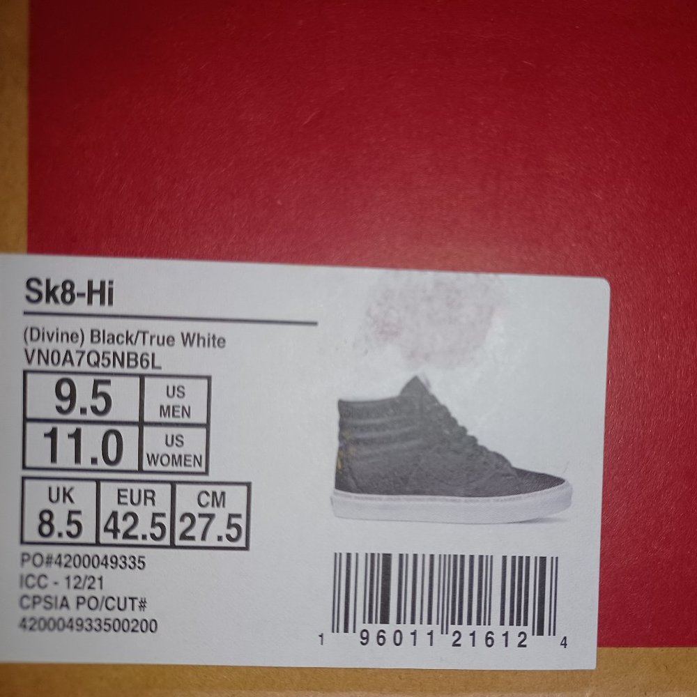 Vans Men's 9.5/Women's 11 Sk8-Hi Divine Energy VN0A7Q5NB6L - Picture 4 of 12